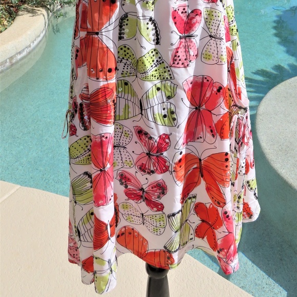 Nanette Lepore Silk Butterfly Dress Size 6 - Picture 2 of 7